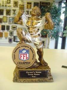   FOOTBALL INDIVIDUAL MONSTER TROPHY COOL COLOR FFL LOGO AWESOME  