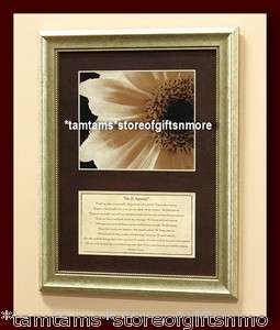   IT ANYWAY POEM MOTHER TERESA FRAMED WALL PLAQUE DAISY FLOWER PICTURE