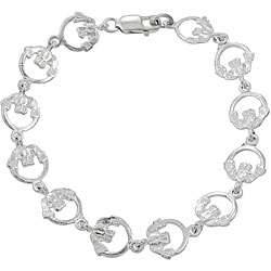 Sterling Silver Claddagh Bracelet  