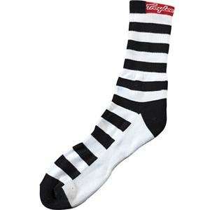   Troy Lee Designs Stripe Crew Socks   11 13/White/Black Automotive