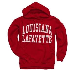 Louisiana Lafayette Ragin Cajuns Red Arch Hooded Sweatshirt  