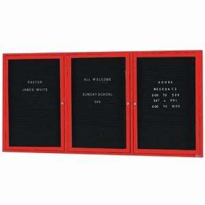   Illuminated Outdoor Enclosed Directory Cabinet   Red