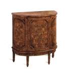 Neoclassical Bombe Style Demilune Console Table Chest  