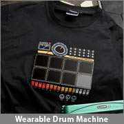 NEW Interactive Drum Machine T Shirt DJ Sampler Electronic Roland 