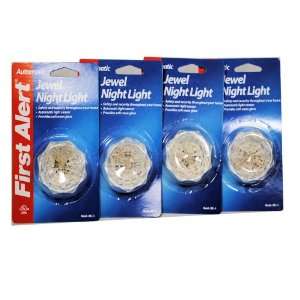  Lot of 4 First Alert Automatic Sensor Jewel Night Light 