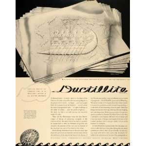  1935 Ad Wheeling Steel Ductillite History Art Seehausen 