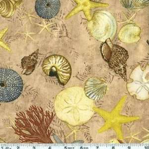  45 Wide Weekend Getaway Tossed Shells Sand Fabric By The 