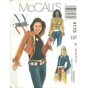  Juniors Lined Jackets McCalls Sewing Pattern 4175 (Size 