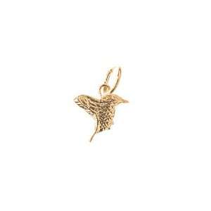 Hummingbird Charm in 24 Karat Gold Vermeil Jewelry