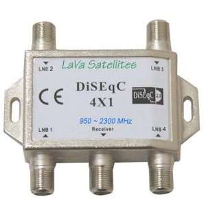  Lava Diseqc 4x1 Switch for FTA Receiver Electronics