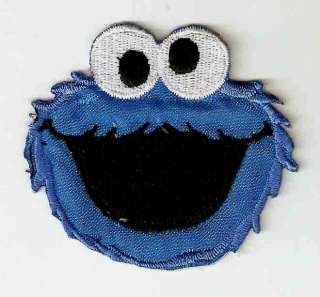Cookie Monster Sesame Street Embroidered Iron On Patch  