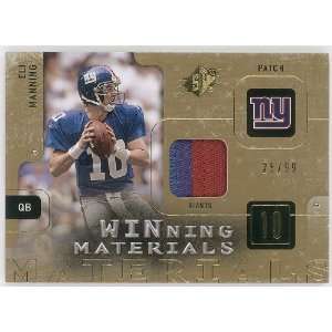 Eli Manning 2009 SPX Winning Materials 2 Color Jersey Patch Serial #25 