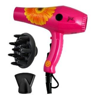 Zoe 4708 Polkadot Professional Hair Dryer with Concentrator and 