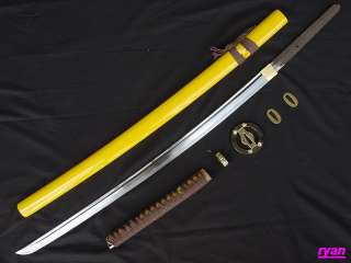 100%HandMade Japanese Samurai Sword Full functional katana  Yellow