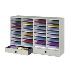    Safco Wood Organizer with 32 Slots and 2 Drawers Furniture & Decor