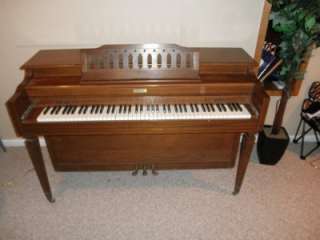 1973 Vintage Currier Upright Piano   USA   Maple Wood   Needs Work 