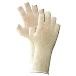 Magid KnitMaster 20NY Nylon Glove, Half Finger, Knit Wrist Cuff, 6.5 