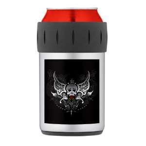  Thermos Can Cooler Koozie Butterfly and Skull Everything 