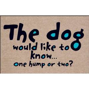  FUNNY ONE HUMP OR TWO? DOORMAT Patio, Lawn & Garden