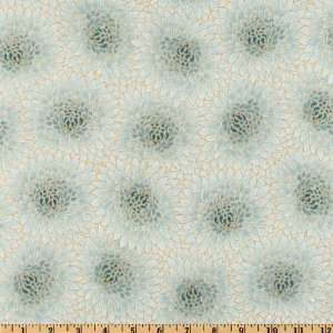  44 Wide Imperial Fusions Kyoto Mum Aqua Fabric By The 