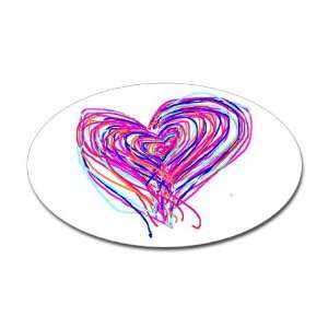  Heart Cool Oval Sticker by  Arts, Crafts 