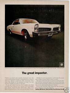 1967 PONTIAC OHC SPRINT LEMANS MUSCLE CAR PRINT AD  