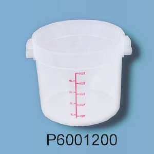 Qt. Lab Storage Containers for Solids, Round Clear Polypropylene, cs 
