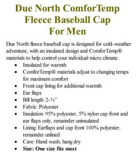 Due North ComforTemp Fleece Baseball Cap For Men  