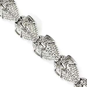    Spikes 316L Stainless Steel Medieval Shield Link Bracelet Jewelry