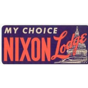    Vintage Original Richard Nixon Bumper Sticker 1964 