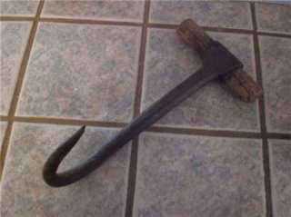 Antique Primitive Hand Forged Ice / Hay Hook  