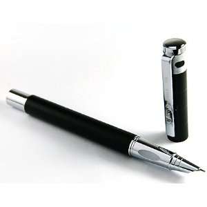  Classic Black Check, Chrome Ring & Tip, Fountain Pen Nib M 