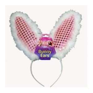  Hen Night Party Fancy Dress Pink Sequinned Bunny Ears 