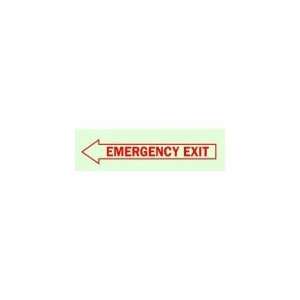BRADY 80211 Sign,3.5x10,Emergency Exit (Left Arrow)  