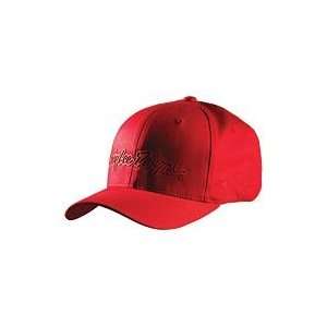  Troy Lee Designs Signature Hat   Large/X Large/Red 