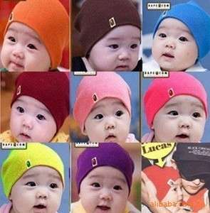 baby Kids Boys Girls Unisex Kint Beanie Hat cap 10colors  