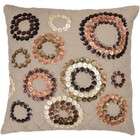 Rizzy Home Set of 2 Throw Pillows with Button Accent in Grey Poly 