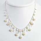 Jewelry Adviser necklaces Sterling Silver Rock Quartz/Clear Aurora 