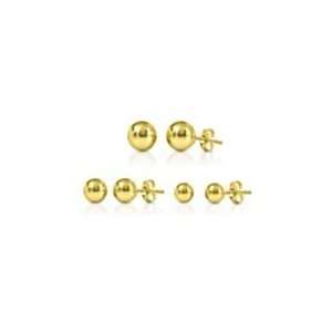  Helzberg Diamonds   14kt Yellow Gold Ball Earrings Three 