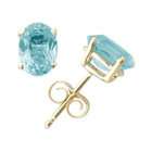 Natural Gold Aquamarine Earrings  