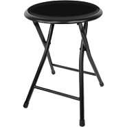 18 Inch Cushioned Folding Stool   Trademark Home Collection at  