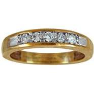   10k Yellow gold 1/4cttw Round Cluster Diamond Band 