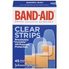 Band Aid Brand Adhesive Bandages, Clear, 45 Count Assorted Sizes (Pack 