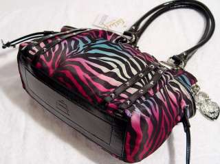   Van Zeeland Ombre Zebra Glam Rock Shopper Tote Handbag Bag  