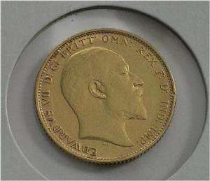 ENGLAND GOLD COIN, SOVEREIGN XF 1905  