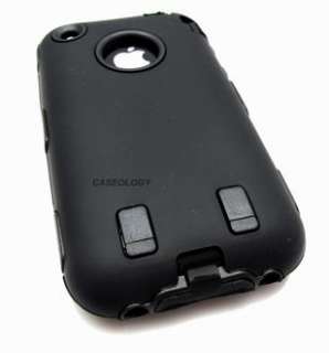 BLACK IMPACT PHONE COVER HARD CASE APPLE IPHONE 3G 3GS  