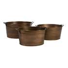 CC Home Furnishings Set of 3 Decorative Antique Style Rustic Copper 