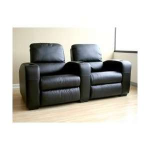  Home Theater Seating   2 Piece Set in Black   HT638 2SEAT 