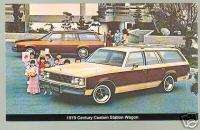 1979 BUICK CENTURY CUSTOM STATION WAGON Dealer Postcard  