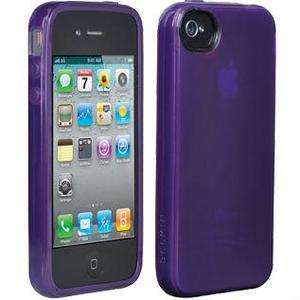 OEM Belkin iPhone 4 High Gloss Silicone Case Purple NEW  